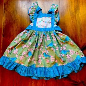 Eleanor Rose crisscross ruffle dress. Size 7/8